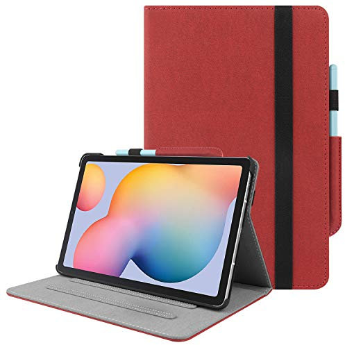 HoYiXi Funda para Samsung Galaxy Tab S6 Lite 10.4 2022/2020 Tri-Fold Estuche de Tableta con función de Soporte Funda Protectora para Samsung Galaxy Tab S6 Lite 10.4 SM-P613/P619/P610/P615 - Vino