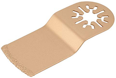 Fafeicy Lama Oscillante Carburo,Lama Multiuso in Carburo Cementato Dorato, Utensile Multiuso, per Taglio di metallo, Chiodi in acciaio, Bulloni, 3,46 X 1,3 Pollice Lame Utensile Multifunzione