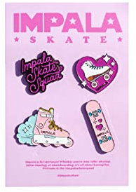 Impala Rollerskates Impala Skate Enamel Pin Packung Zubehör, Erwachsene, Unisex, sortiert (mehrfarbig), Einheitsgröße
