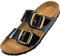 Palado Pantoletten Damen Samos GS - bequeme Sandalen Made in Spain - Hausschuhe mit dämpfendem Kork-Fußbett - modische Sommerschuhe Lack Schwarz UK7 - EU40