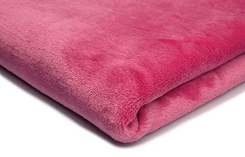 Plüsch-Strickstoff Glatt Zweiseitig, Teddy, 50x160 cm (Fuchsie)