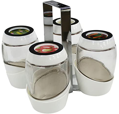 Cheerful Bargains Mortier Pilon Home Canning Rack Preserve Set 4 Preserve Jars & Rack Chutney Jam