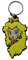Super Mario Porte-clés Princesse Peach Jaune Taille S, jaune, Small