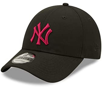 New Era New York Yankees MLB League Essential Black Pink 9Forty Adjustable Cap - One-Size