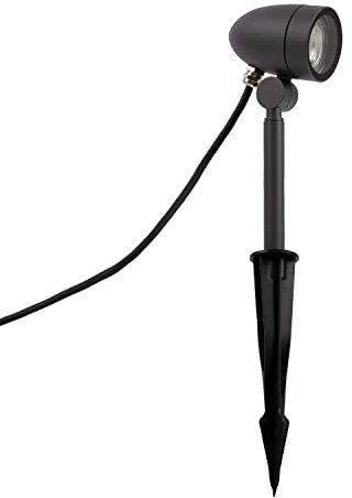 Paco Home Pflanzenlampe Beleuchtung Lampe Garten Deko Outdoor Gartenhaus Steckdosenlampe Außenlampe Spikes GU10 Led, Farbe:Anthrazit 2, Leuchtenart___Farbe:Spikeleuchte Anthrazit