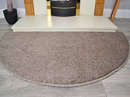 RSM RUGS Half Moon Semi Circle Floor Rugs Rug Carpet Mat Cheap (Light Brown)
