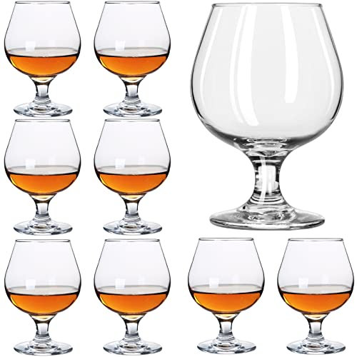 Srgeilzati Snifters Shot Glasses 3.5oz Set of 8 Cute Brandy Cognac Glasses (100ml | 3.5 floz)