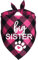 JOTFA Big Sister Dog Bandana, Plaid Schwangerschaftsankündigung Hundehalstücher für Hunde (Rosa, große Schwester)