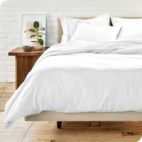 Bare Home - Bettwäsche-Set 155 x 200 cm - 1 Bettbezug + 2 Kissenbezüge, Oeko-TEX Standard 100, (155 x 220/80 x 80 x 2), Weiß