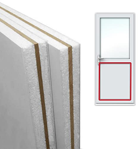 GB DIY Store uPVC Flat Reinforced Panel 750mm x 750mm - 4mm MDF Reinforced - White 24mm Thickness