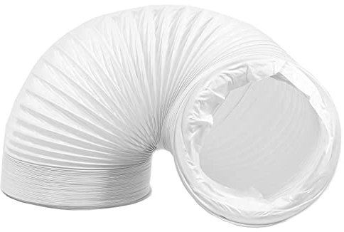 SPARES2GO PVC Flexible Vent Pipe Duct Hose Compatible with Midea Air Conditioning Conditioner (6 x 3 Metres, White)