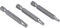 Lot de 3 embouts de tournevis magnétiques hexagonaux à tête carrée de 50 mm en alliage d'acier S2