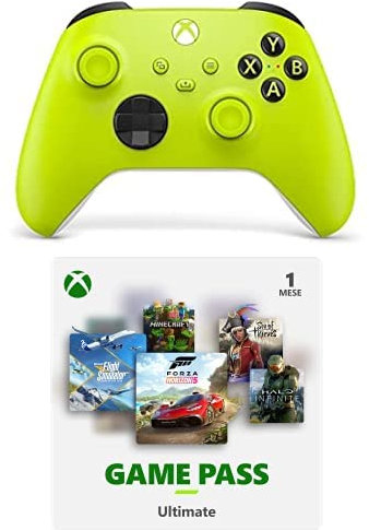Xbox Wireless Controller – Volt + Abbonamento Game Pass Ultimate - 1 Mese
