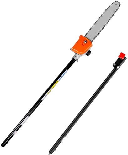 Gabasinover 75 inch Pole saw Attachment and Extension Pole Attachment Compatible with kobalt ryobi Greenwork Gtroy-Belt and another most bland's power head and attachment (Black)