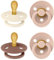 BIBS Colour Symmetrical Schnuller 4er Pack, BPA-frei Dummy-Schnuller, Symmetrischer Nippel. Naturkautschuk/Latex, Hergestellt in Dänemark. 0-6 Monate (2er Pack), Blush Mix