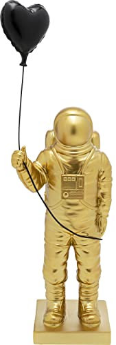 Kare Design Deko Figur Balloon Astronaut, Gold, Polyresin, Handgearbeitet, Unikat, 41x13x11cm (H/B/T)