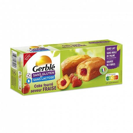 Cake Fourré Fraise Sans Gluten 210G|Gerblé|(Lot De 2)|Best Deal