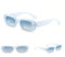 WDZAYXC Vintage rechteckige Sonnenbrille für Damen und Herren, modische Retro-Brille mit quadratischem Rahmen, Brille mit UV400-Schutz(Gelee blau)
