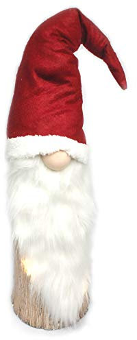 WB wohn trends XXL-Wichtel 73cm mit LED-Licht, rot, tolle Deko-Figur Weihnachten Winter LED-Sterne Weihnachts-Deko rot und grau erhältlich