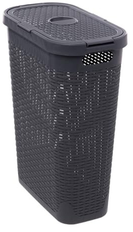 5 five simply smart Corb Slim 40 Liter Beton Rattan