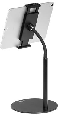 Durable Tablet Tischhalterung mit Schwanenhals TWIST, 4,7-13 Zoll, für Tablet/iPad/Handy, schwarz, 894101