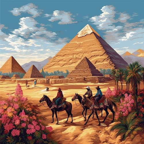 5D Diamond Painting Kits DIY Diamant Malerei Kreuzstich Full Drill Kristall Strass Malerei Stickerei Gemälde Bilder für Home Wall Decor - Ägyptische Pyramiden 5