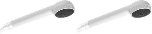TATAY Alcachofa Ducha Atlantic, 6 cm de Diámetro, de PP, 1 posición, Sistema de Ahorro de Agua, Blanco (Paquete de 2)