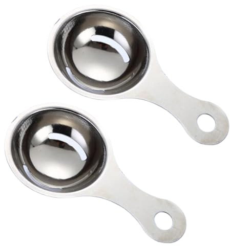 Egg Separator, 2 Pcs Egg Yolk Separator Stainless Steel Separator, Egg White Separator, Egg White Filter Portable Kitchen Gadgets Baking Tool, Dishwasher Safe