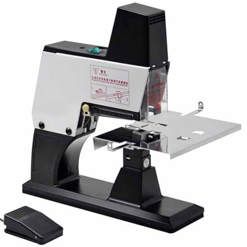 DDZJTPP Grapadora Eléctrica con Pedal, Grapadora De Escritorio Resistente A3, Aguja Plana/Aguja De Sillín Dos Modos, Grosor De Encuadernación 40 Hojas, para Fábrica, Oficina Y Hogar,A