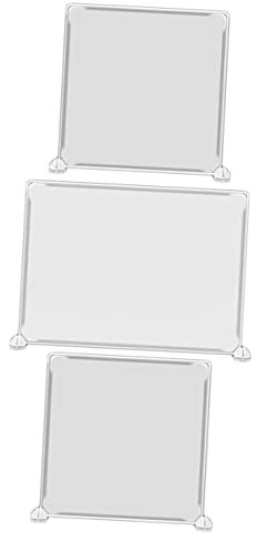 HAPINARY 3Stücke Desktop Trennwand aus Kunststoff Transparente Schutzscheibe für Hustenschutz Universelle Trennwand für Schreibtisch Sichtschutz für Restaurant und Büro Spuckschutz Panel