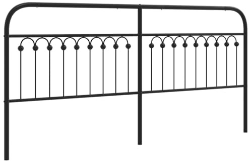 vidaXL Ersatz-Kopfteil Metall Schwarz 200 cm