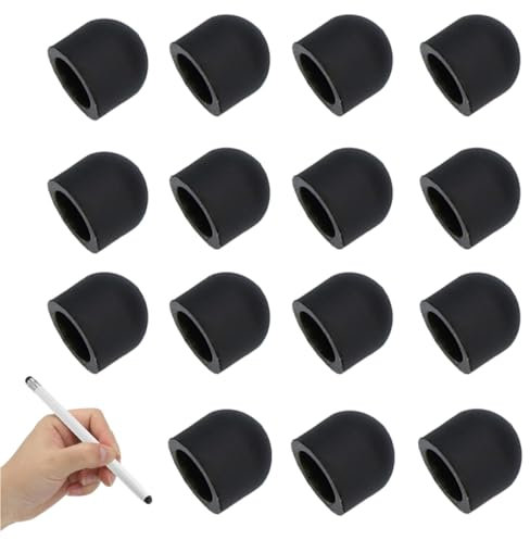 Pointes de Rechange pour Stylet Capacitif- 15 Pièces Embouts Universels pour Stylos à Écran Tactile Conducteurs Embouts en Caoutchouc Remplaçables Souples pour Stylos à Écran Tactile Outils 8mm