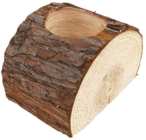 FUNOMOCYA Maceta de Madera contenedor de Plantas de Troncos sembradora de Troncos maceteros jardineras de Madera macetas jardineras Exterior Maceta para Plantas suculentas macetero rústico