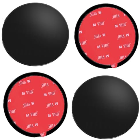 XPEX 4 Piezas Discos Adhesivos Salpicadero 80 Mm, Ventosa Universal Apta Para Todos Los Navegadores Por Satélite Garmin, Ventosa Para Navegador De Coche Tomtom Garmin Gps Magellan (Negro)