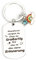 Schlüsselanhänger Für Frauen, Motivationsgeschenk Mit Rundem Metallanhänger, Regenbogen Und Blauen Diamant-Anhänger, Perfektes Kleines Geschenk Für Die Freundinnen, Geburtstagsgeschenke Für Schwester