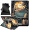 for Kindle Fire 7 case 2019 2017 Release 9th 7th Generation,360 Degree Rotating Stand Smart Protective Cover Case for Amazon fire 7 Tablet 9th/7th Generation,Books and Moon 0
