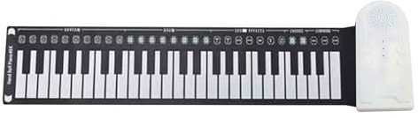 Roll Up Piano Keyboard - Music Educational Electronic Keyboard | 49 Keys Folding Handheld Rolling Piano, Portable Digital Electric Piano Keyboard, Travel Keyboard for Beginners