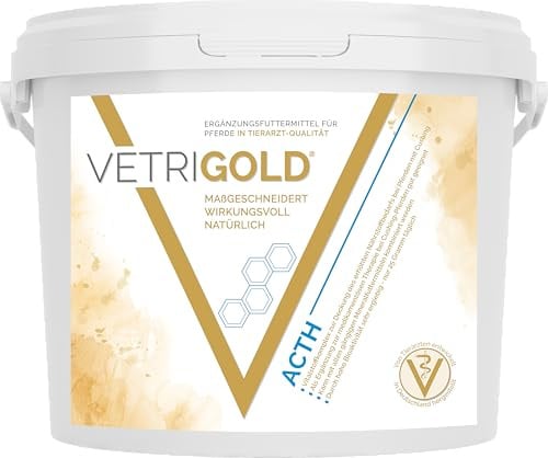VETRIGOLD ACTH Pellets, Mineralfutter für Pferde mit Cushing, 1,5 kg | PPID, hoher Kräuteranteil, mit Mönchspfeffer & Vitalpilzen, 25 g täglich