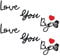 Oruola 2 set Love You Bye Above Door Sign, Love You Bye Sign With Butterflies & Hearts, Wooden Name Signs with Adhesive Dots Express Lover and Warm Family Signs for Office Front Door Bathroom Hallway