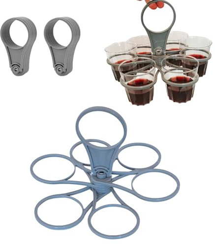 2 Pack 6-Cup Beverage Carrier, Drinks Carrier,Festival Essentials!Portable Drink Carrier,Water Bottle Carrier,Foldable Plastic Beverage Holder,Cup Holder,Foldable Cup Holder,Drinks Holder