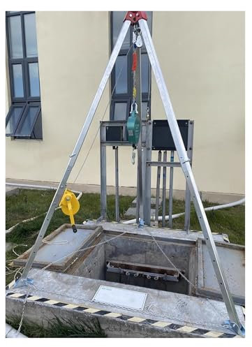 Absturzsicherungs-Kits, Hochleistungs-Rettungsstativ und Winde aus Aluminium, Feuer/Tiefbrunnen/Senkgruben/Kanalisation/Keller, höhenverstellbare Hebe- und Rettungsausrüstung, Absturzsicheru