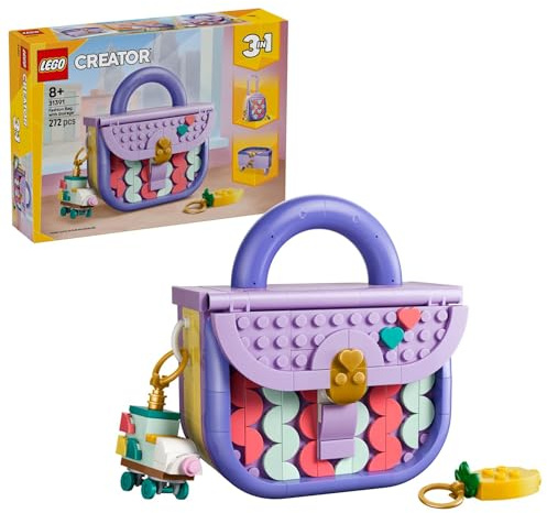 LEGO Creator 3 in 1 Art Fashion Bag with Storage Toy - Model Kit Transforms Into a Suitcase or Storage Box - DIY Kids' Room Decor - Birthday Gift for 8+ Year Old Girls & Boys - 31391