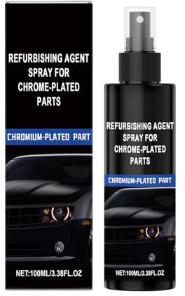 Aérosol de Rénovation pour Pièces Chromées | Spray Agent Rénovation pour Pièces Chromées - Liquide Rénovateur Brillant 100ml pour Débutants Professionnels Utilisation Quotidienne