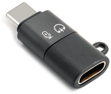 MOJOGEAR Adattatore da Lightning a USB-C OTG per audio/microfono + dati – collega cuffie Lightning e microfoni con i Phone, Android e iPad – alloggiamento in alluminio, audio senza perdita