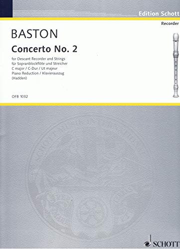 Concerto No. 2 C major: descant recorder, strings and basso continuo. Réduction pour piano.