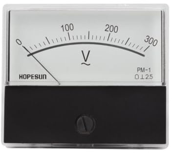 Velleman Panel-Voltmeter, analog, zum Einbauen, zur Messung von Wechselspannungen bis 300 V, mit Nullregler, 60 mm x 47 mm