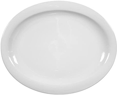 Seltmann 001.003308 Top Life Porzellan Teller, Oval, Weiß, 31,5cm x 26cm