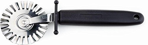 APS 88830 Teigrad, gewellt Ø 6cm, Länge 18,5cm, Edelstahl, Griff aus Polyamid ideal zur Pastaherstellung zum Trennen von Teig -ORANGE-