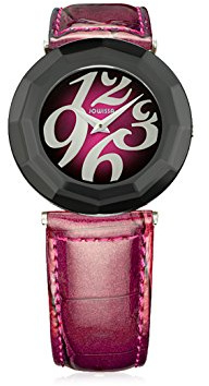 Jowissa Safira 24 Women's Quartz Watch with Pink Dial Analogue Display and Red Leather Strap J1.043.L