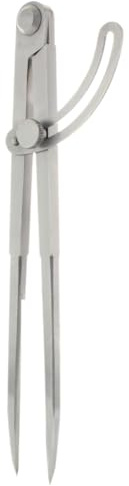hedue® Spitzzirkel B611 - Zirkel mit Feststellschraube & Stellbogen, Anreißzirkel, Präzisions Zirkel Holzbearbeitung, Tischler Zirkel aus gehärtetem Stahl, Stechzirkel 200 mm